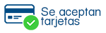 se aceptan tarjetas